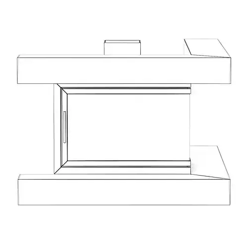 Wall Fireplace with Corner Shelves