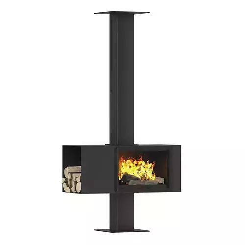 Floor Standing Fireplace 3D model