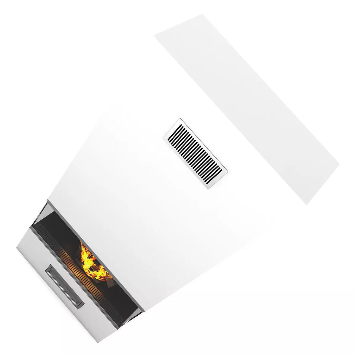 Wall Fireplace 2 3D model_4