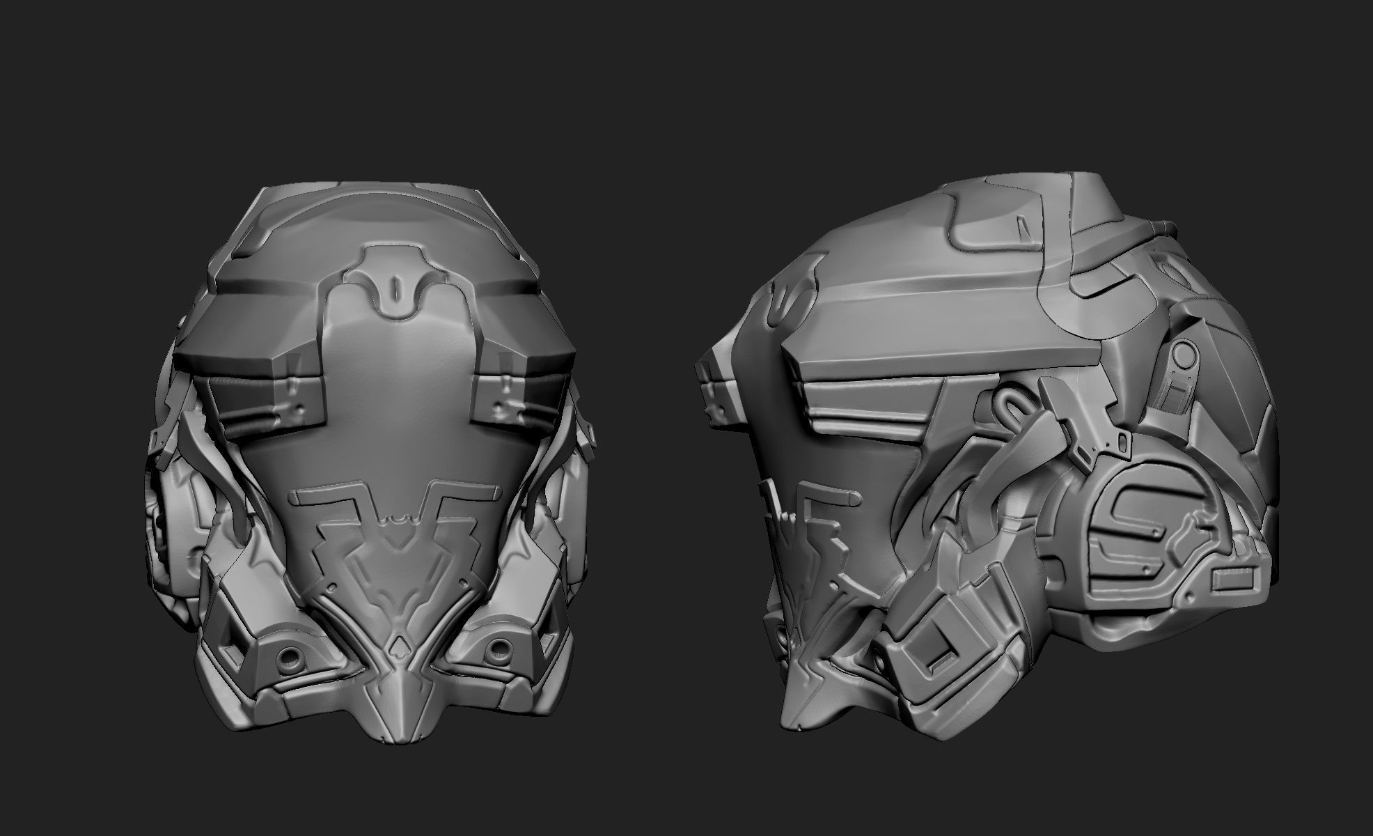Sci-Fi Armor 1 Sculpt 3D model_8
