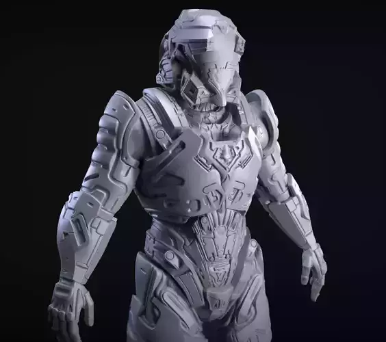 Sci-Fi Armor 1 Sculpt 3D model