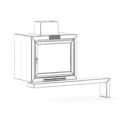 Wall Fireplace with Shelf