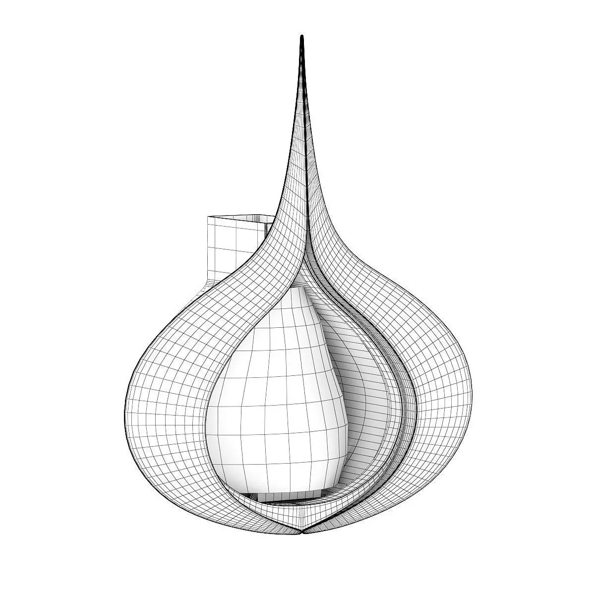 Modern Wall Fireplace 1 3D model_1