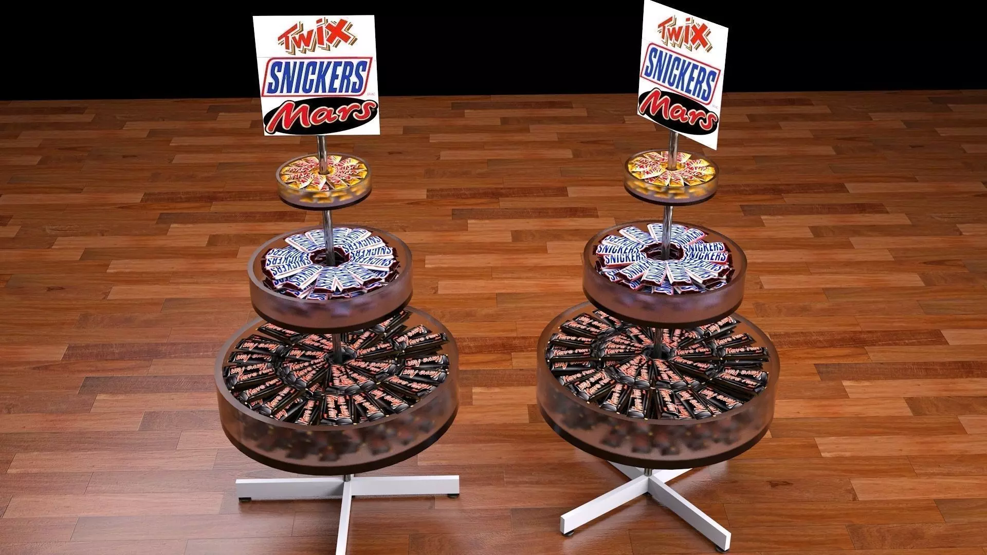 shop rack 1 Low-poly 3D model_0