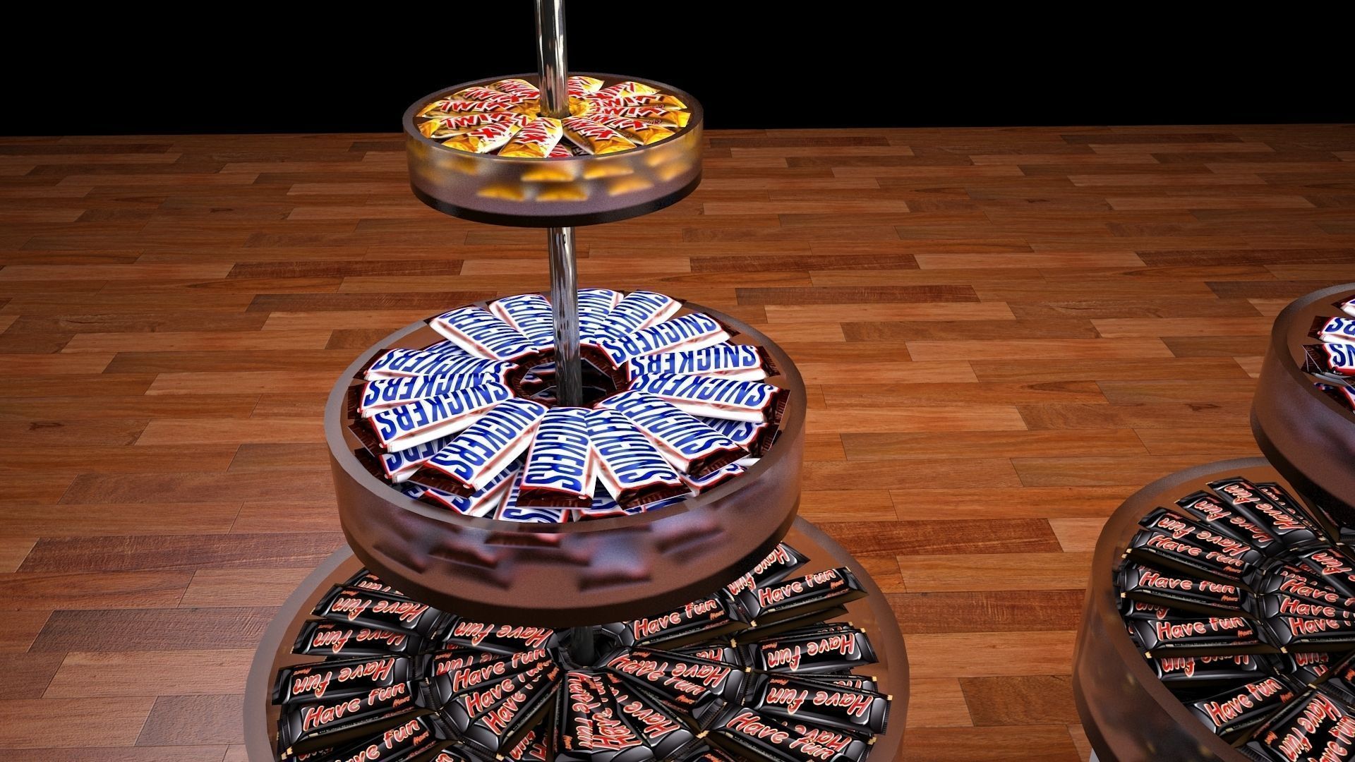 shop rack 1 Low-poly 3D model_1