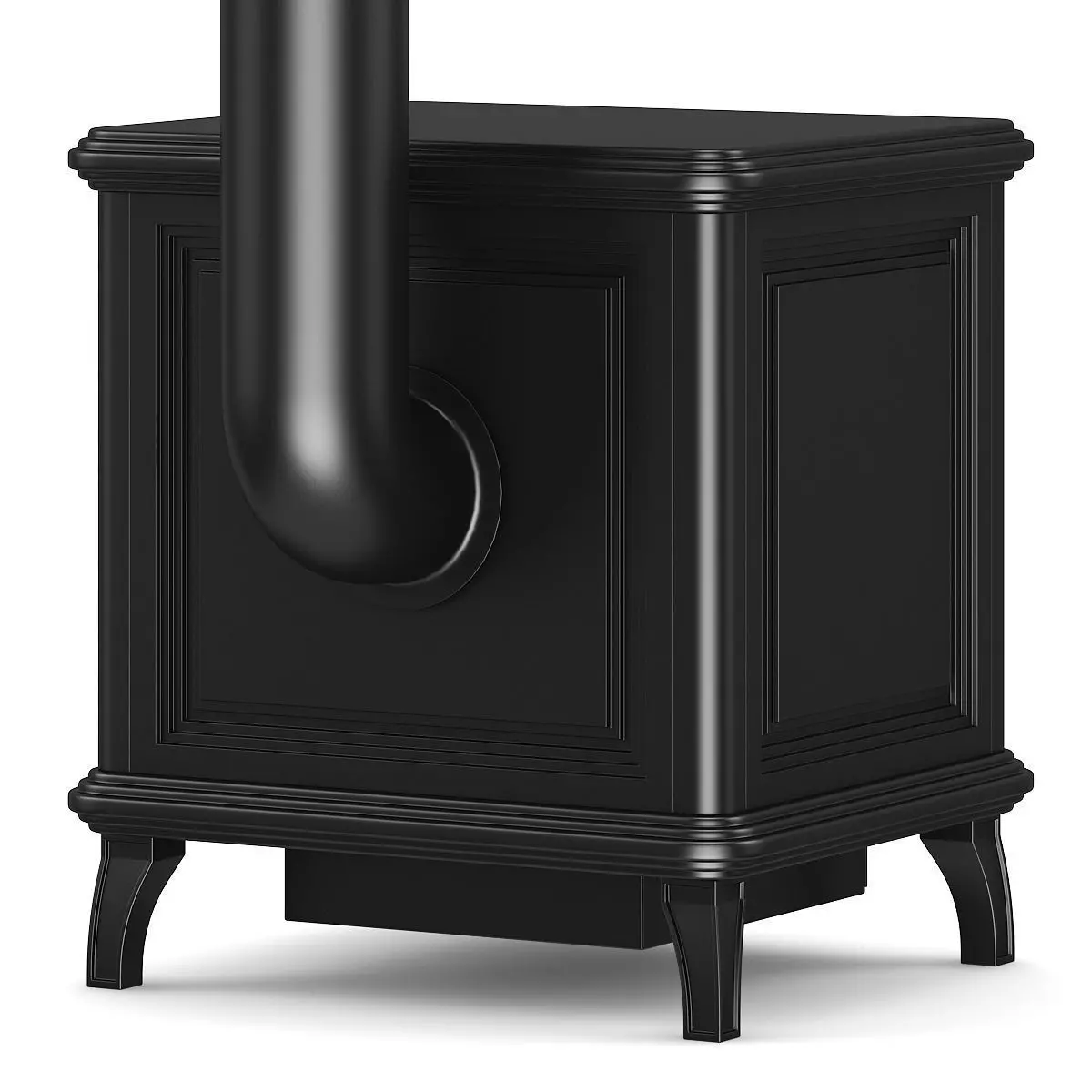 Classic Metal Fireplace 3D model_4