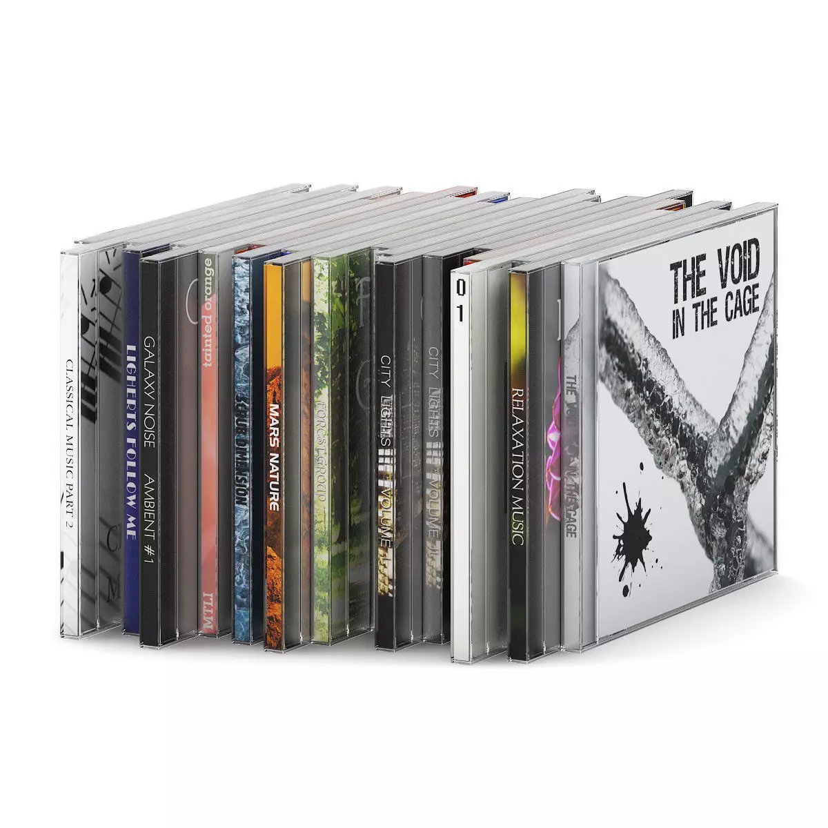 CD Music Set 1 3D model_5