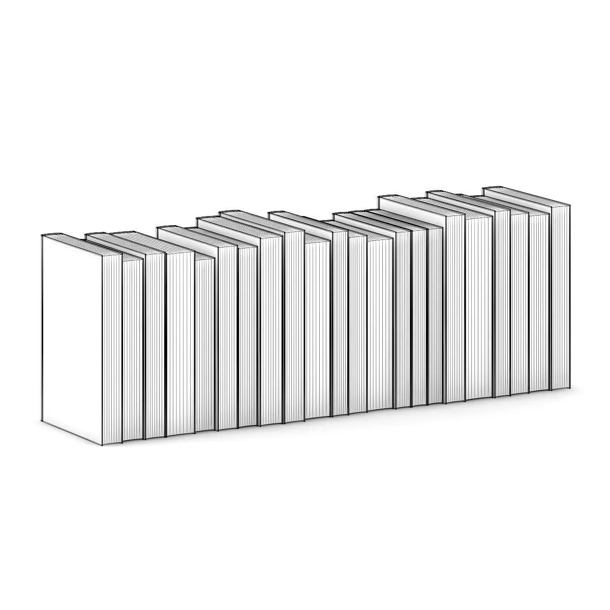 Novel Books 2 3D model_4