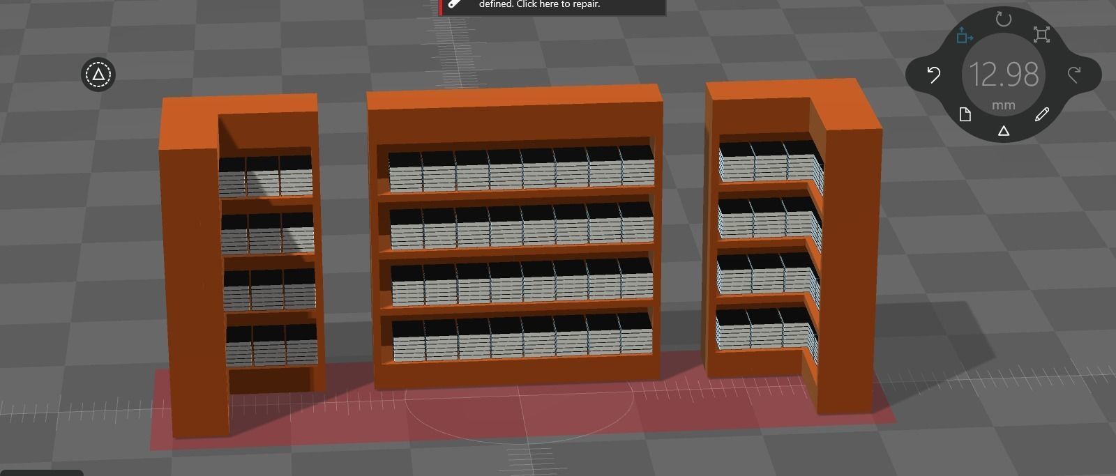 Bookshelf with books free 3d model Free 3D model_2