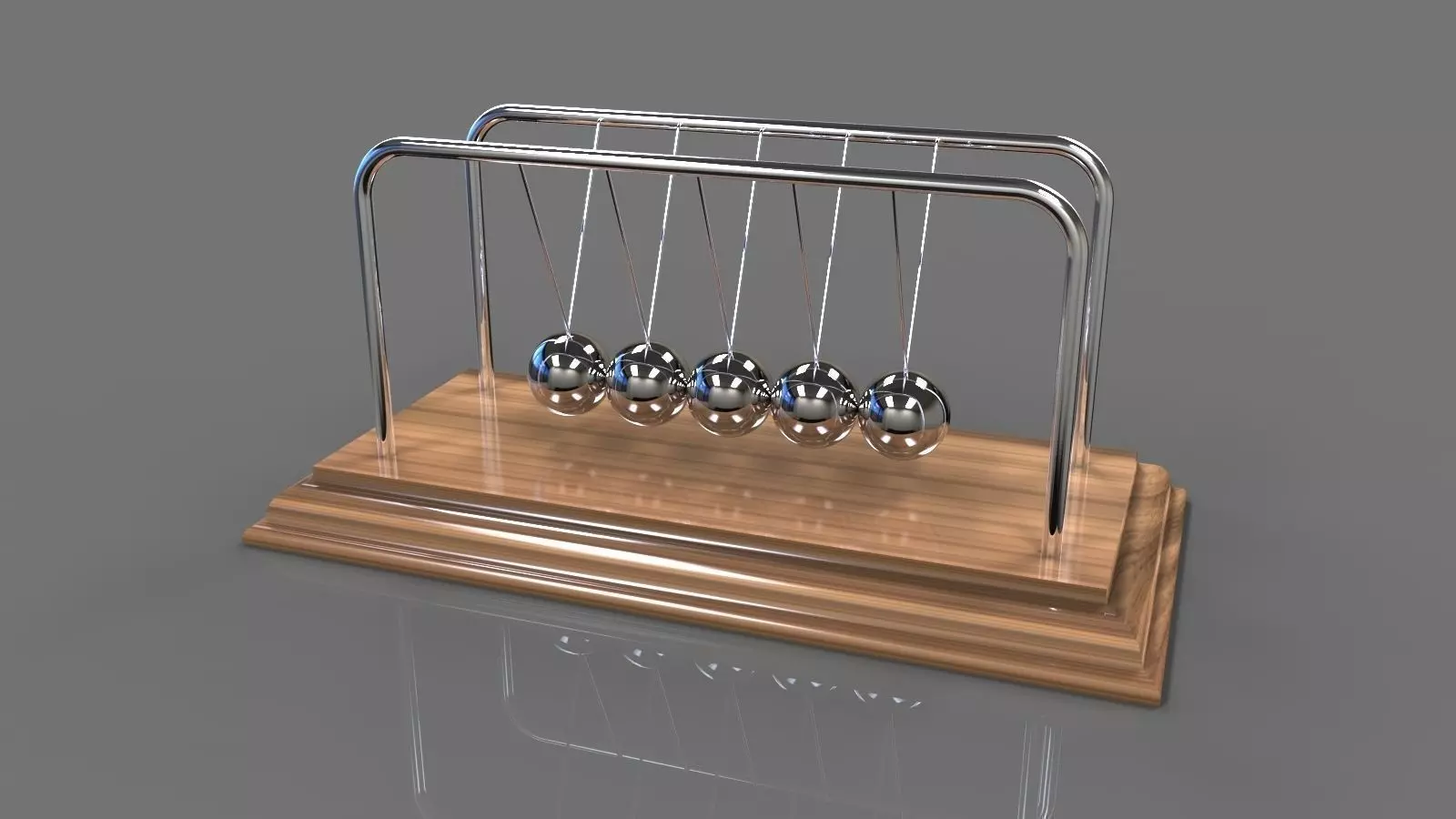 Newton Cradle - Pendulum 3D model_0
