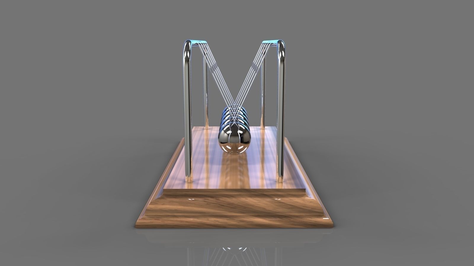 Newton Cradle - Pendulum 3D model_1