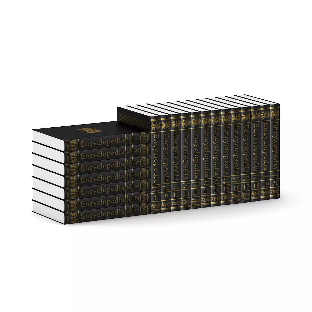 Encyclopedia 1 stack of books 3D model_0