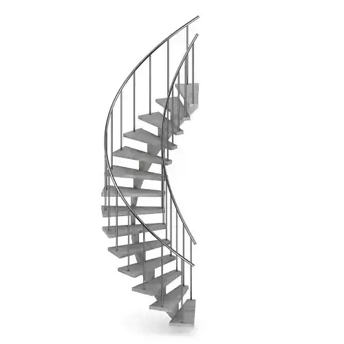 Concrete Spiral Stairs 3D model