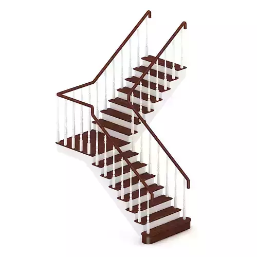 Wooden Stairs 13 3D model