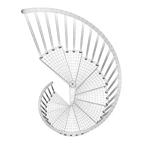 Black Narrow Spiral Stairs