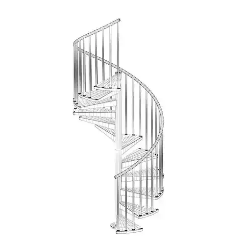 Black Narrow Spiral Stairs