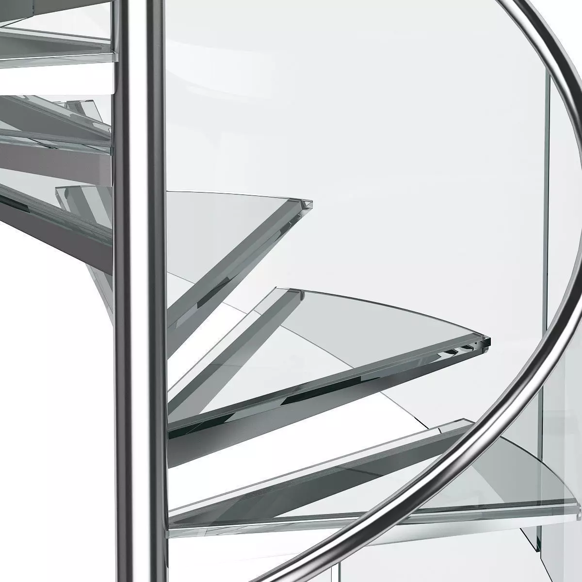 Glass Spiral Stairs 3D model_2