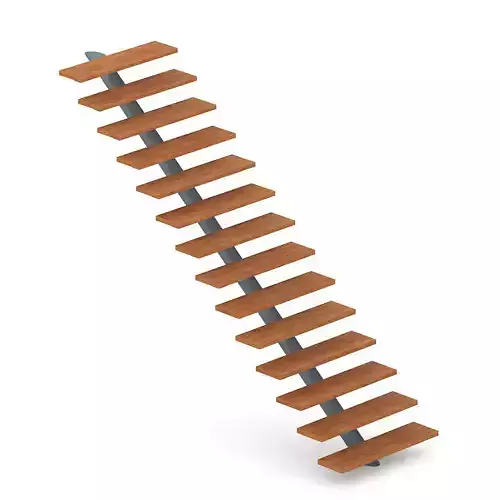 Wooden Stairs 11 3D model