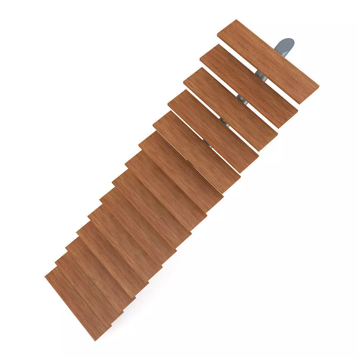 Wooden Stairs 11 3D model_5