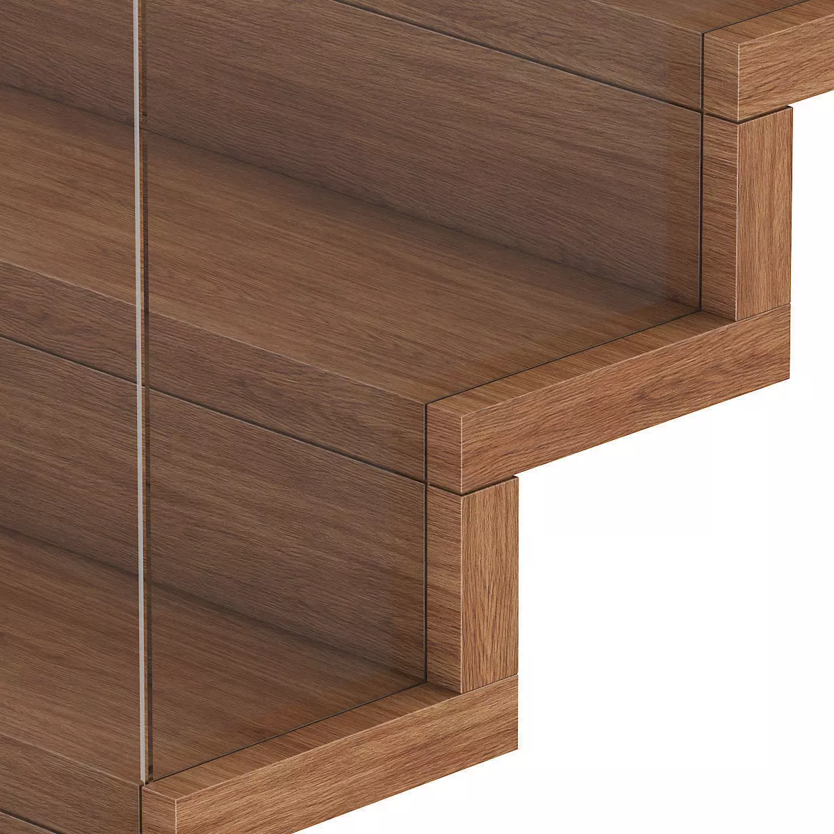 Wooden Stairs 5 3D model_4