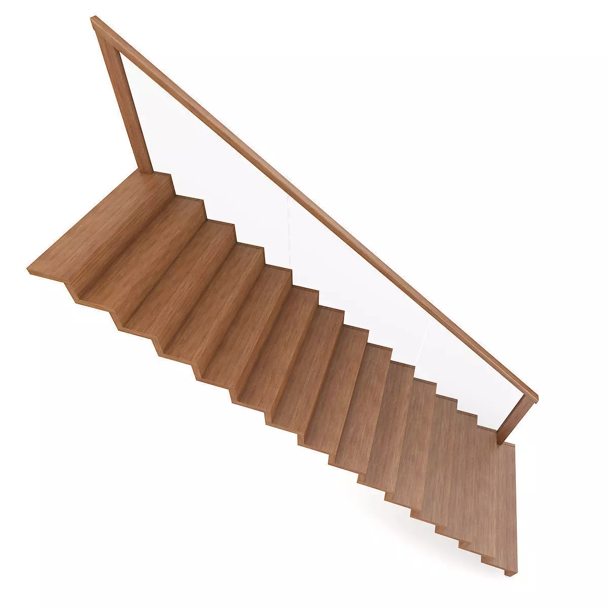Wooden Stairs 5 3D model_6