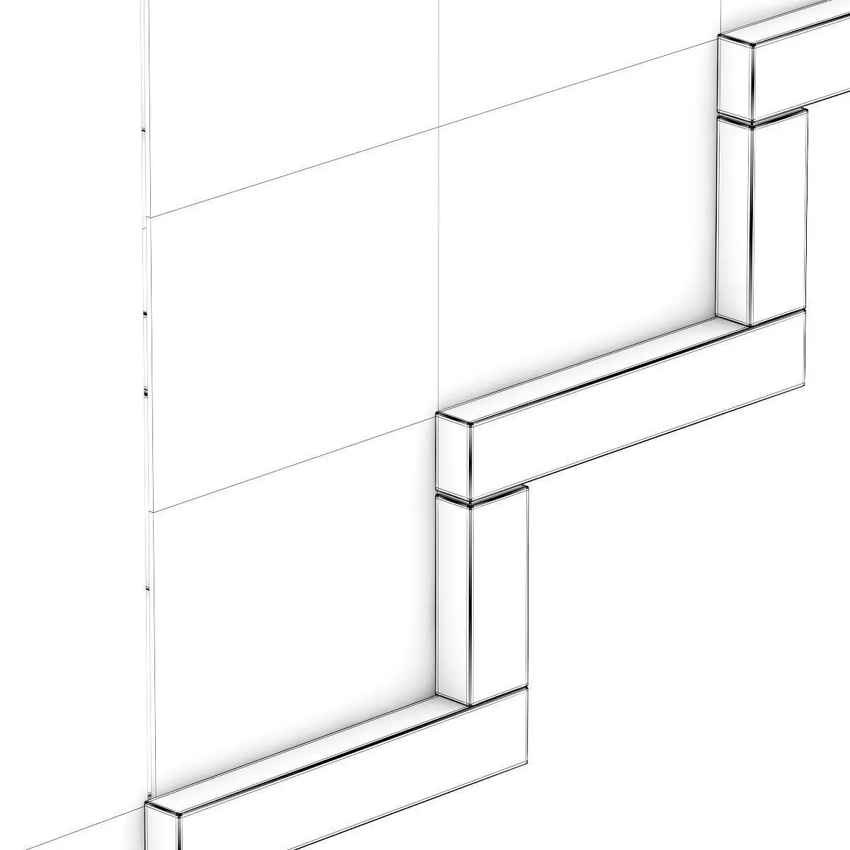 Wooden Stairs 5 3D model_5