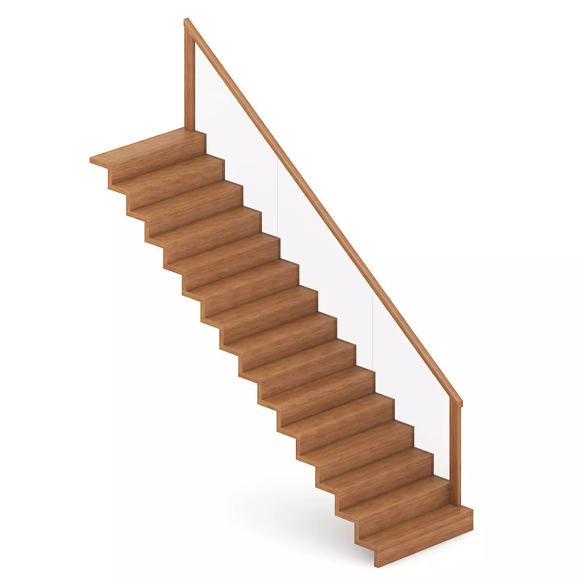 Wooden Stairs 5 3D model_0