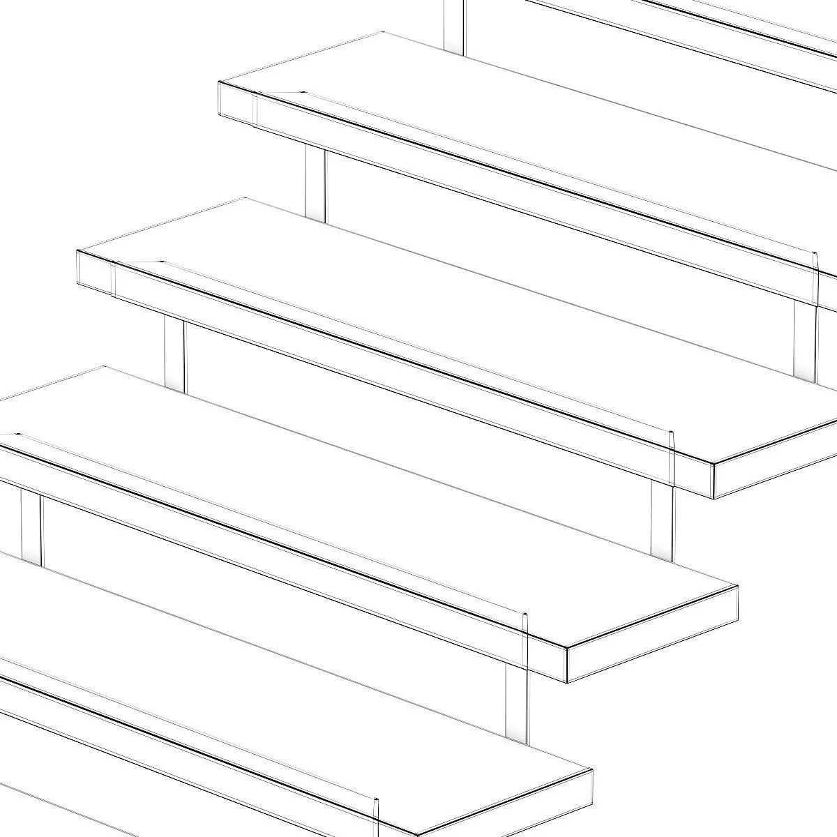 Black Metal Stairs 1 3D model_3