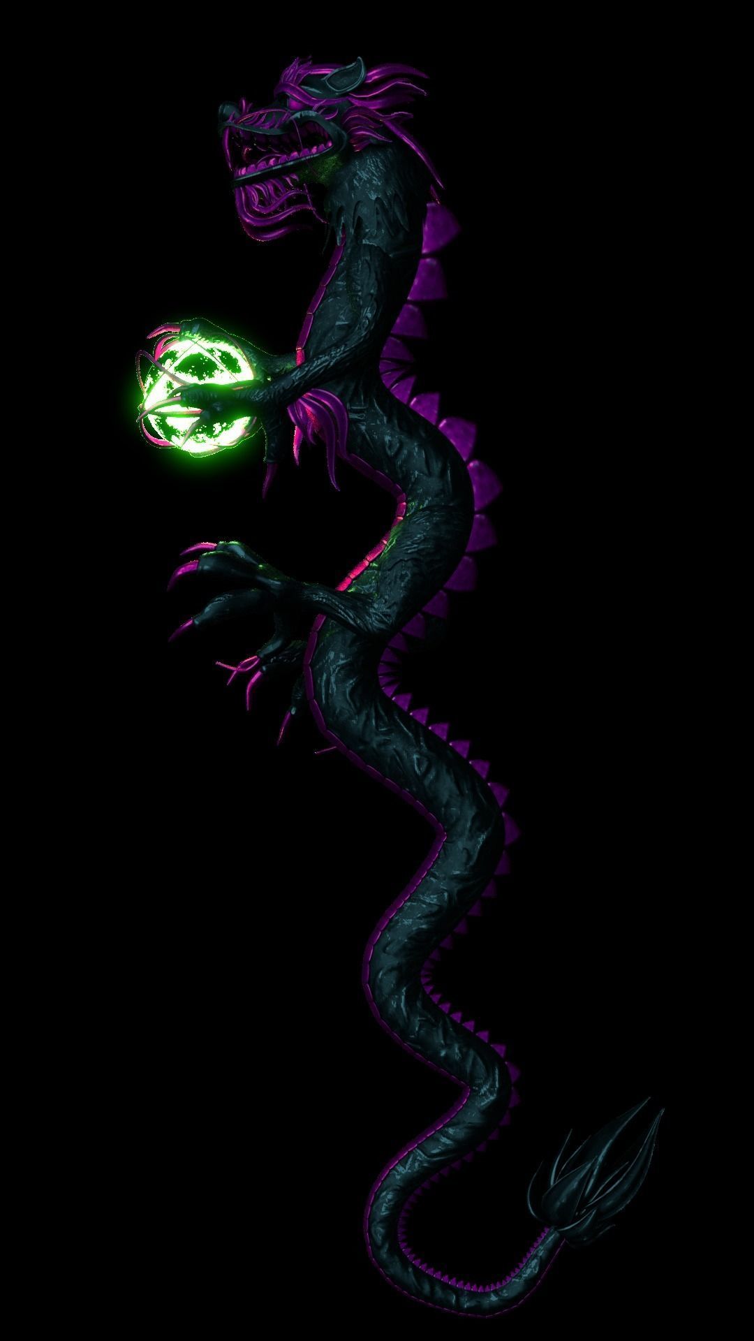 Chinese Dragon Mesh and blend file 3D model_3