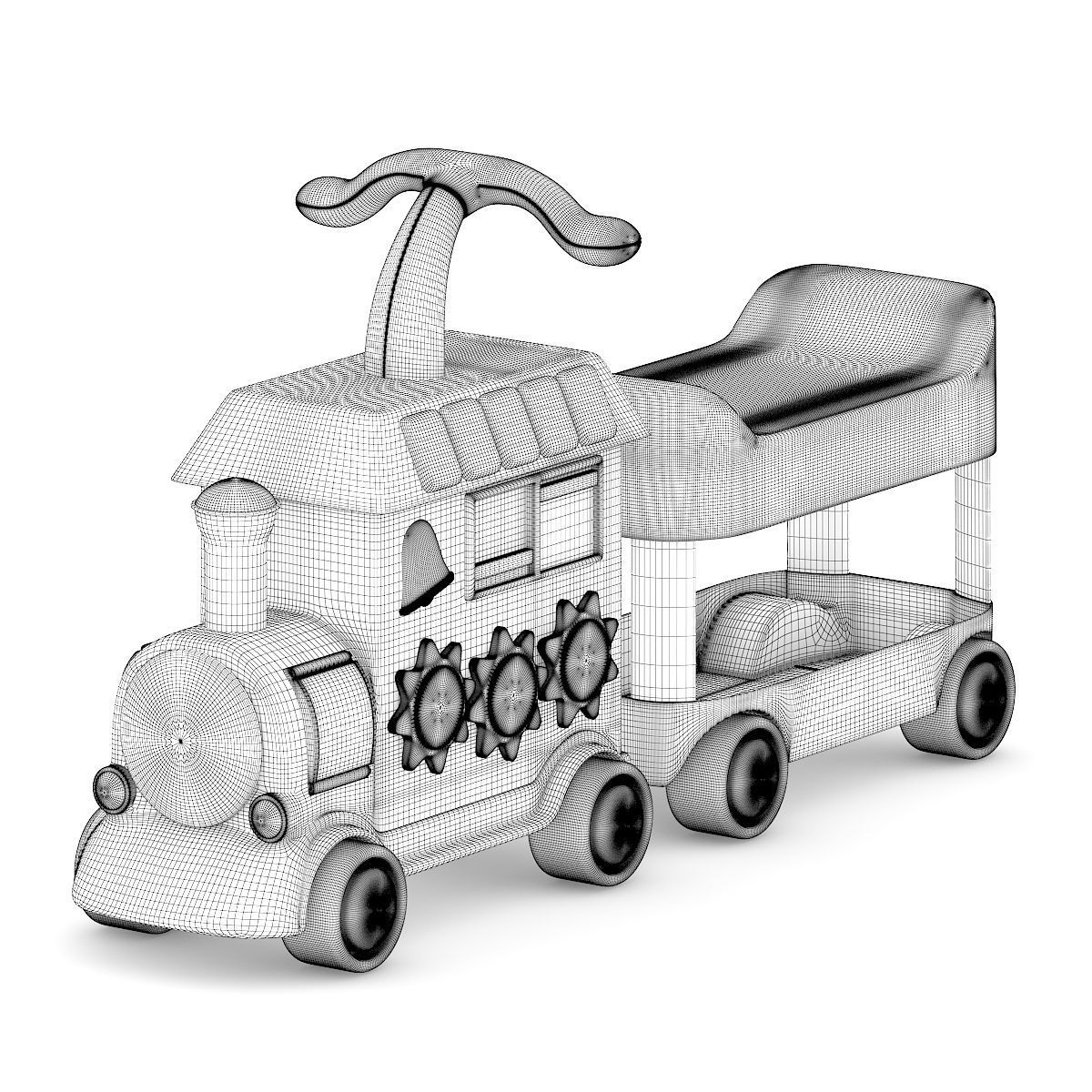 Train Toy 3D model_1