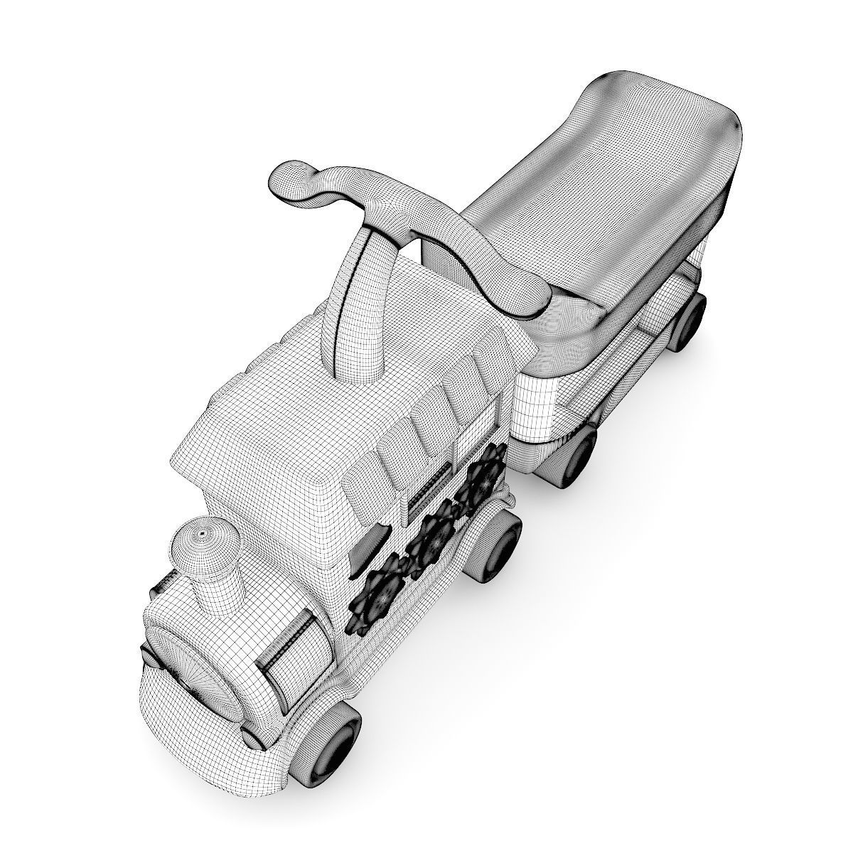 Train Toy 3D model_3