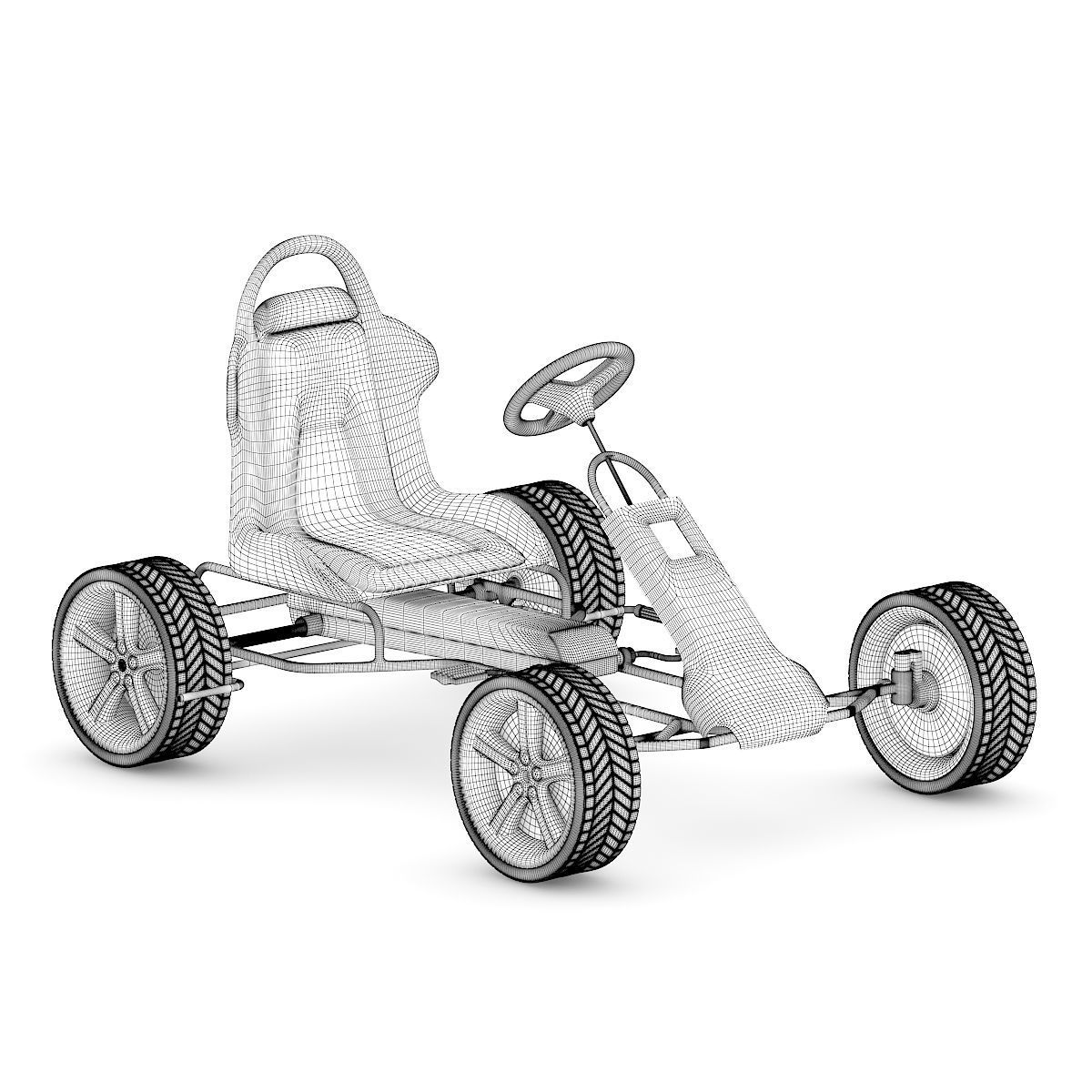 Pedal Car 3D model_1