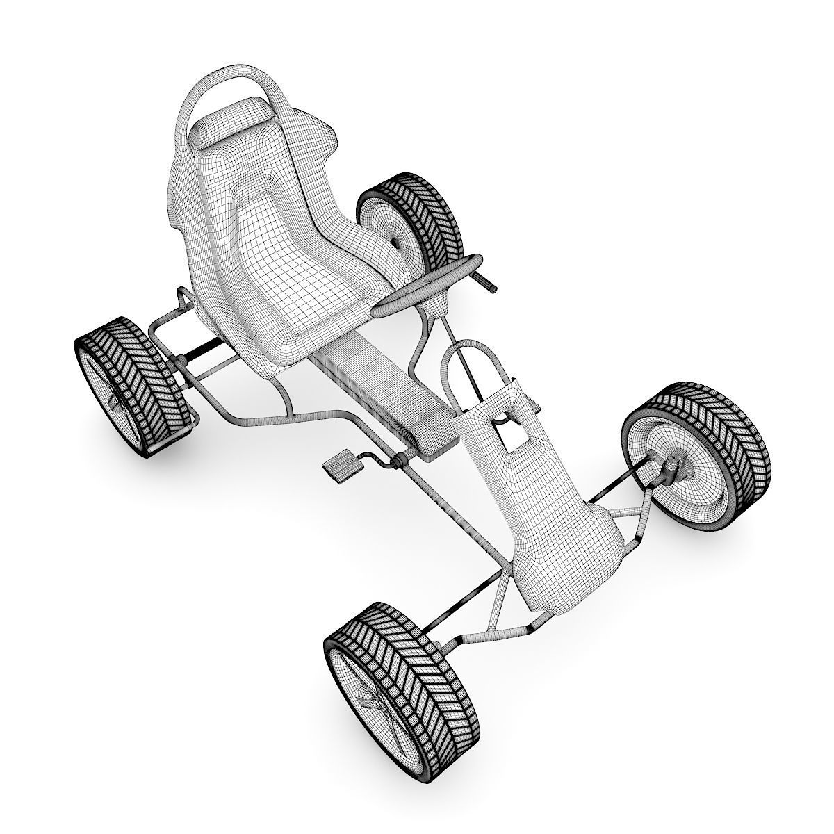 Pedal Car 3D model_3