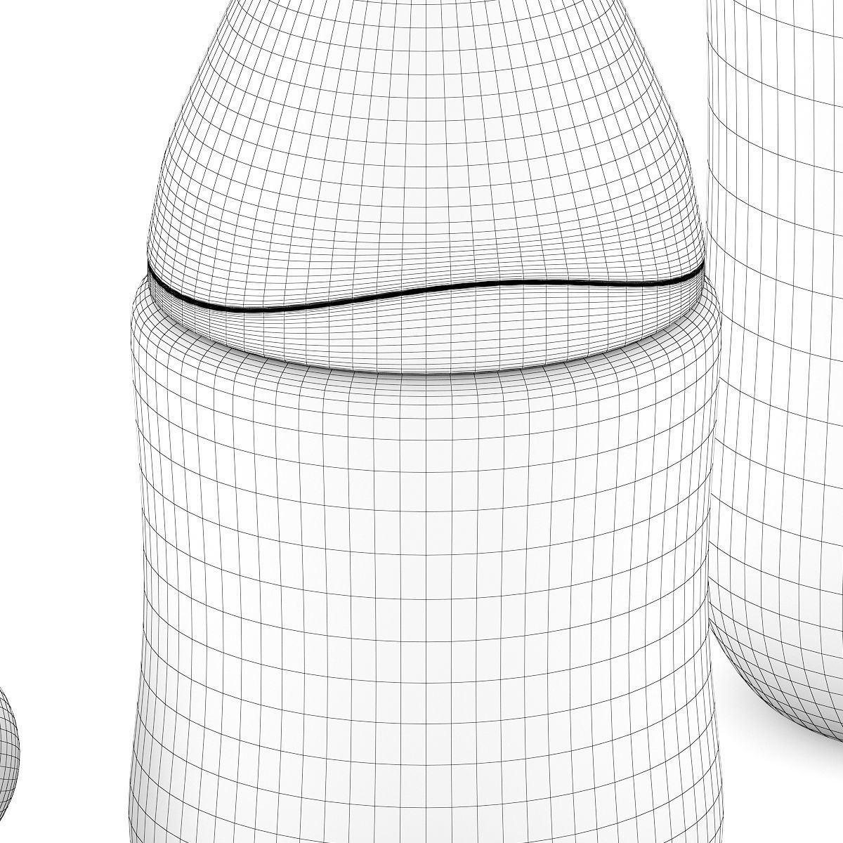 Milk Bottles and Soother 3D model_5