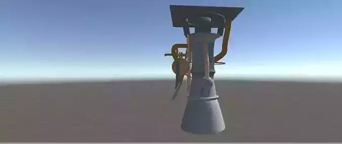 Rocket engine UnityAssetBundle and 3d model Free 3D model