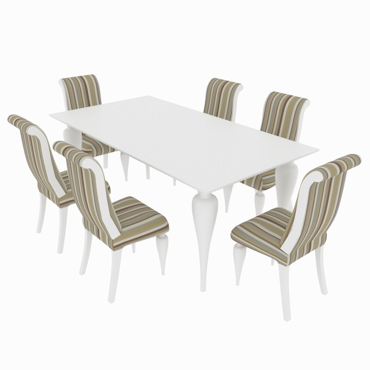 Dining set of classical design beta mobili ottocento italiano 3D model_1