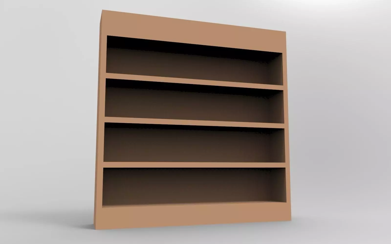 Bookshelf 1 bookcase Free low-poly 3D model_0