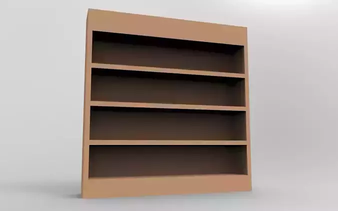 Bookshelf 1 bookcase Free low-poly 3D model Bookshelf 1 bookcase Free low-poly 3D model