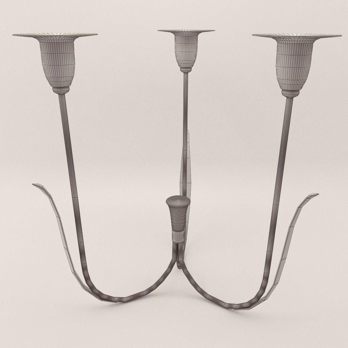 Light candlestick - Vienna 1910 3D model_3