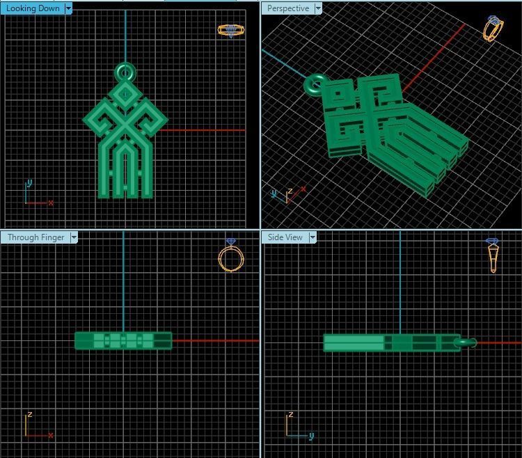 Pendant T00978 3D print model_2