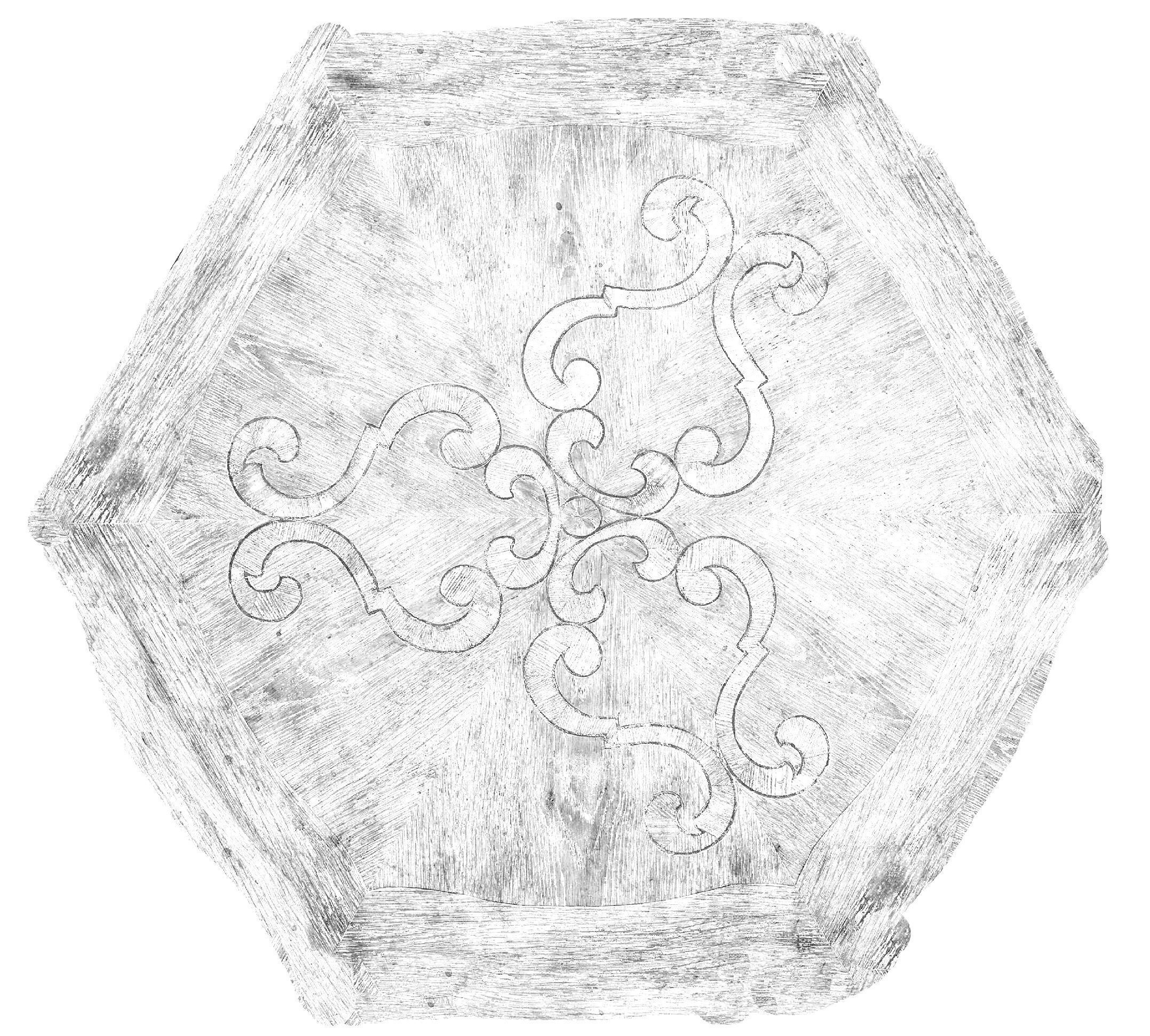 Hookerfurniture - Solana Hexagonal Cocktail Table 3 3D model_4