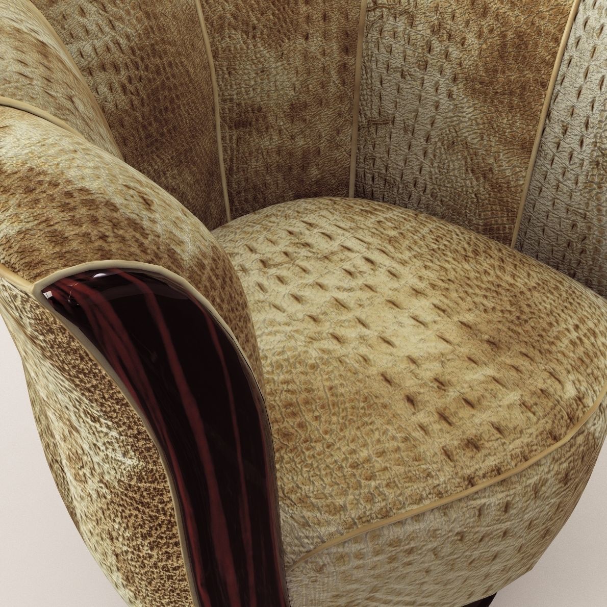 Rotaring fauteuil - Art Deco style 3D model_2