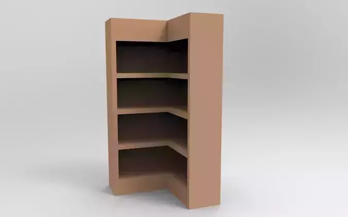 Bookshelf 2 corner shelf Free low-poly 3D model Bookshelf 2 corner shelf Free low-poly 3D model