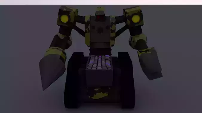 Mining robot Low-poly 3D model