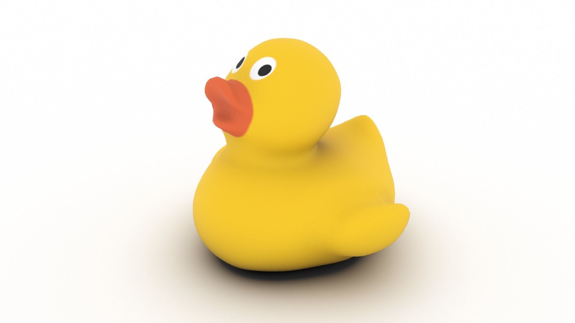 Rubber Duck Low-poly 3D model_2