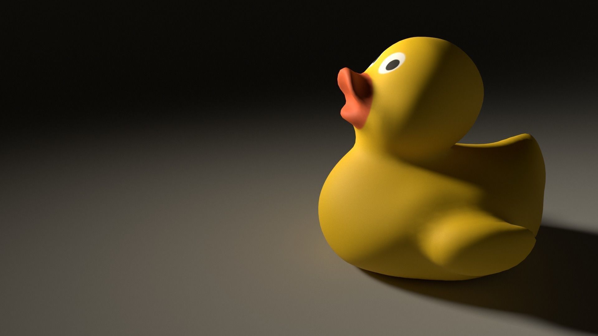 Rubber Duck Low-poly 3D model_3