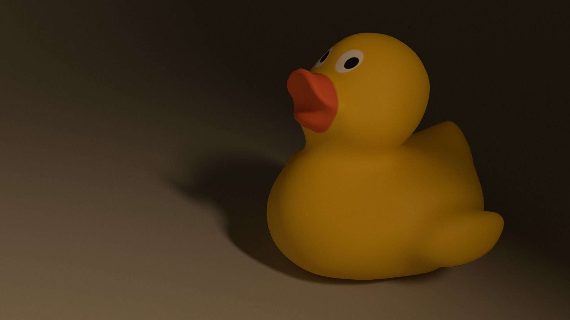 Rubber Duck Low-poly 3D model_4