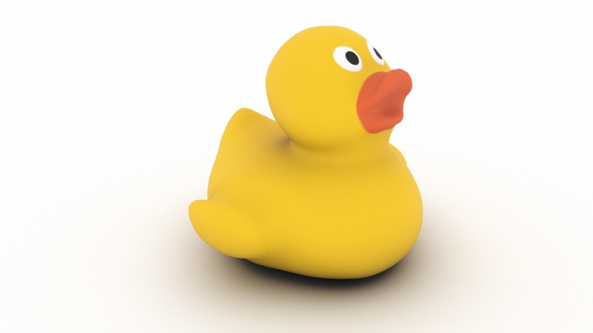 Rubber Duck Low-poly 3D model_1