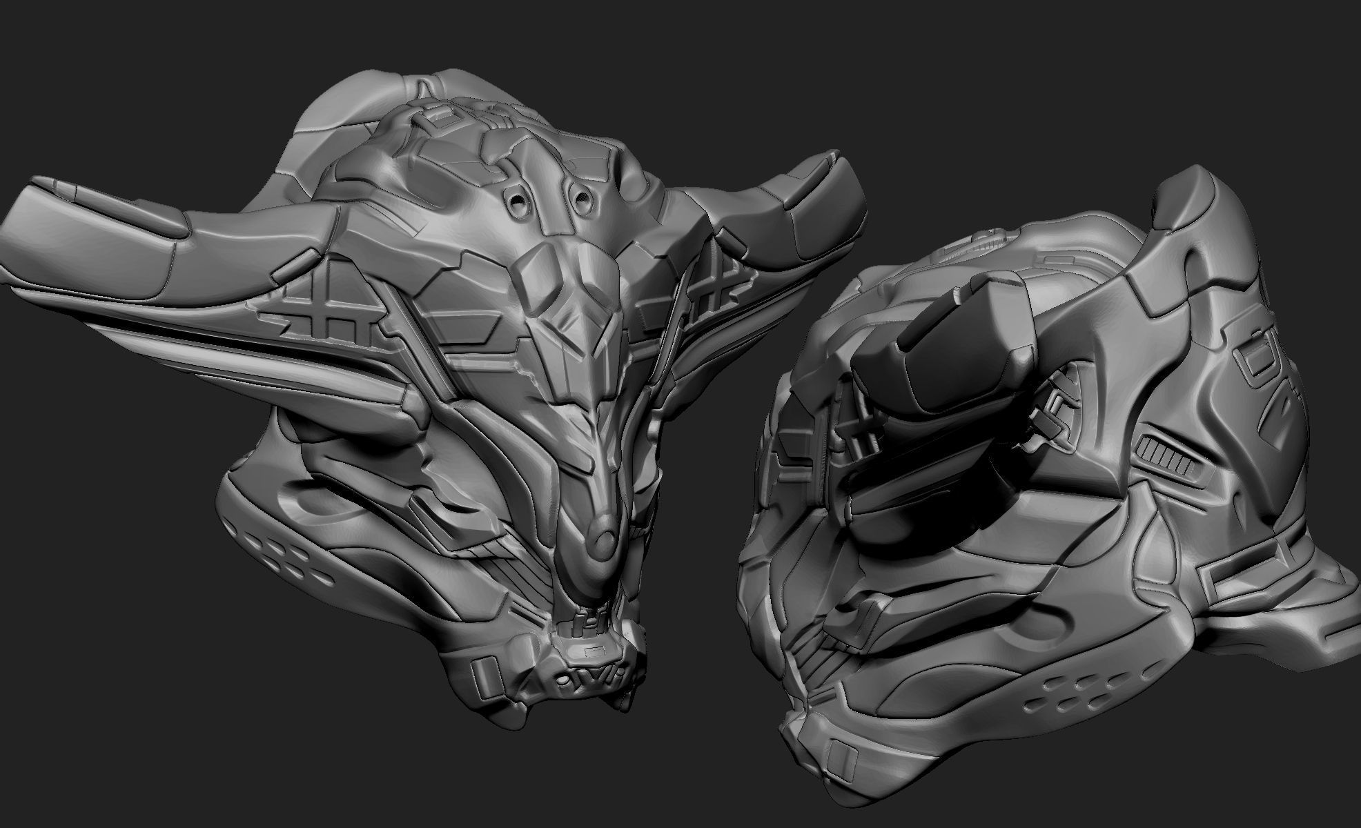 Sci-Fi  Armor 2 Sculpt 3D model_6