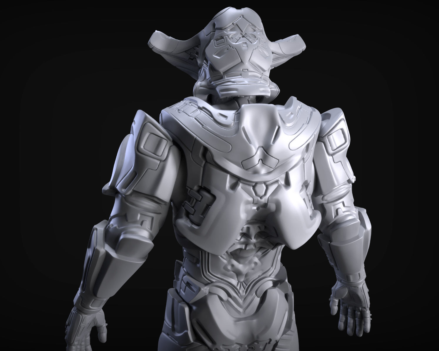 Sci-Fi  Armor 2 Sculpt 3D model_1